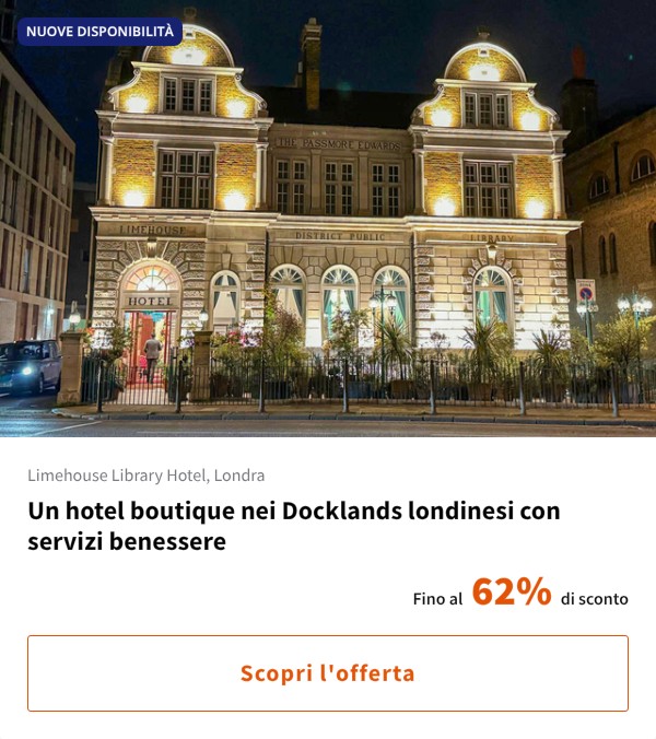 Un hotel boutique nei Docklands londinesi con servizi benessere