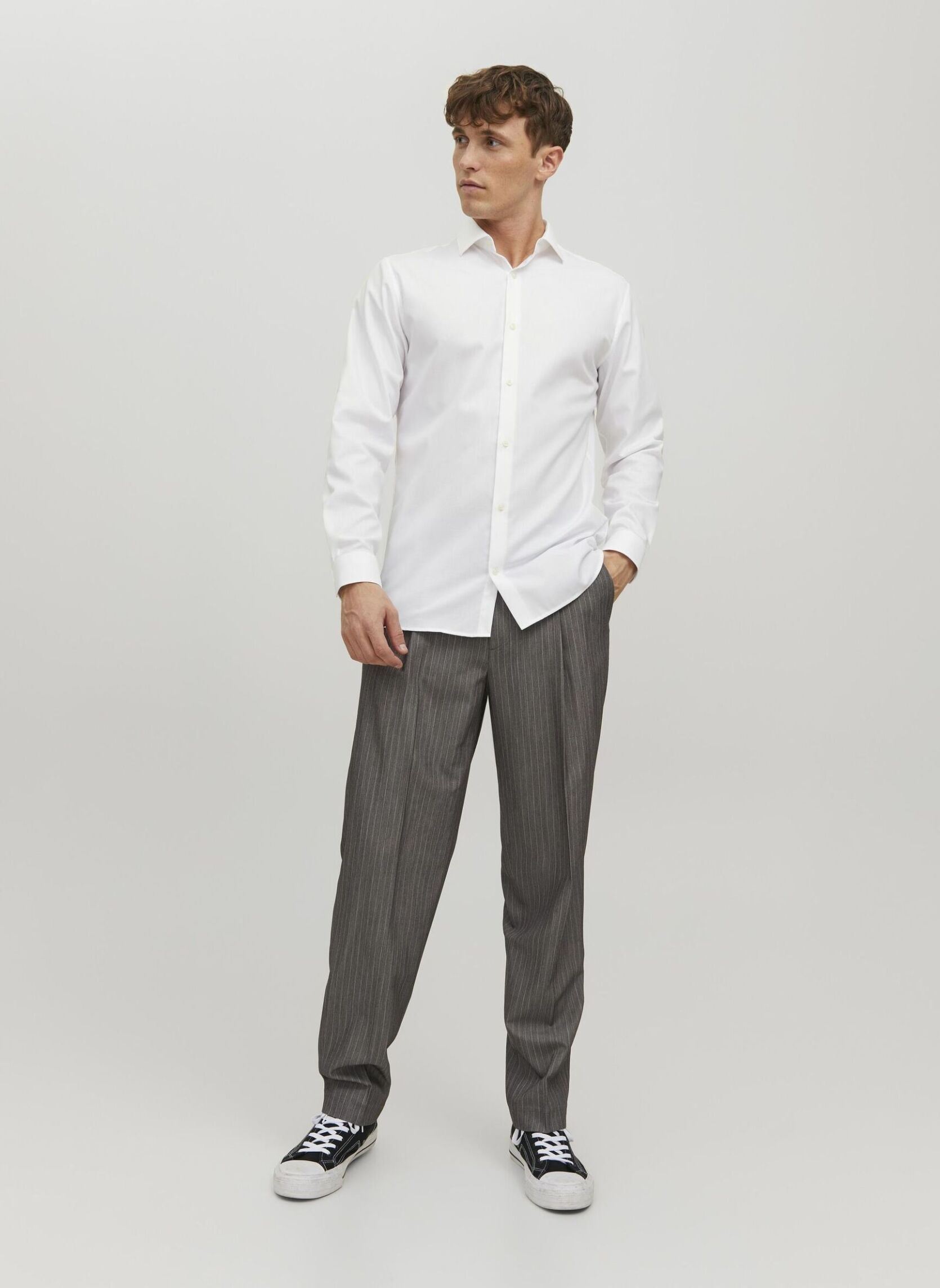 Jack & Jones Chemises JPRBLAPARKER SHIRT L/S NOOS homme blanc