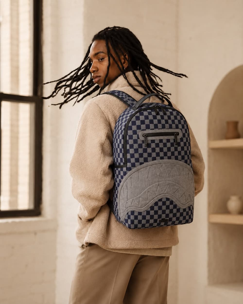 Sprayground Atelier Bleu Sharks In Paris Backpack Jeans - Blu per uomo, donna e bambino