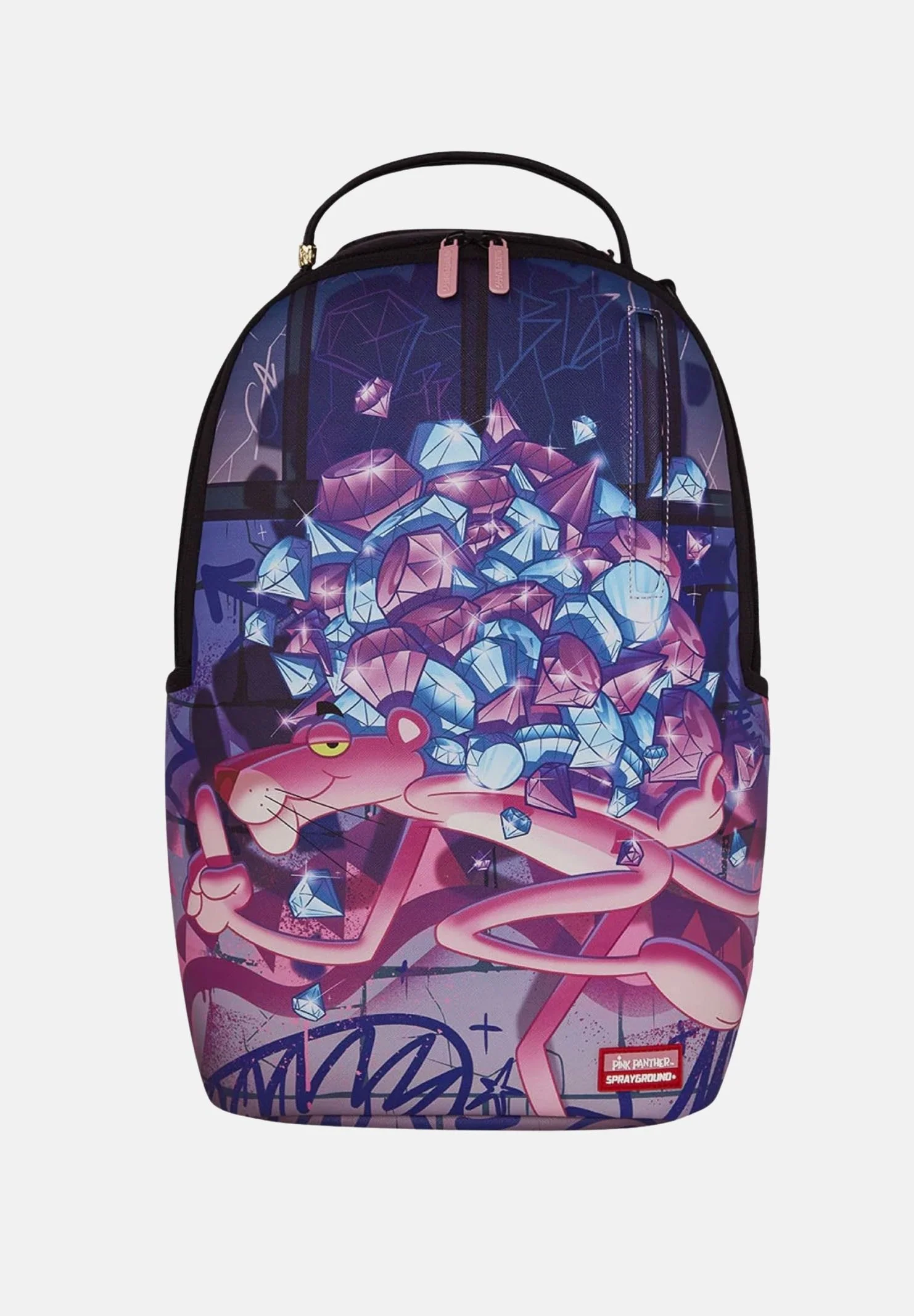 Image of SPRAYGROUND Zaino Pink Panther Diamond Heist viola e rosa da donna