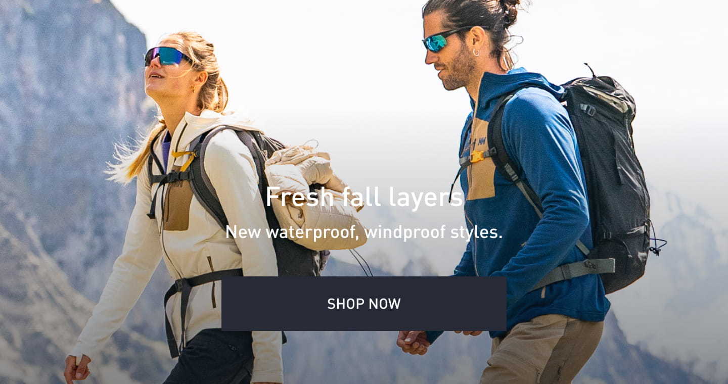 Fresh Fall Layers - New waterproof, windproof styles - Shop now