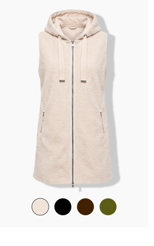 Gilet lungo in teddy
