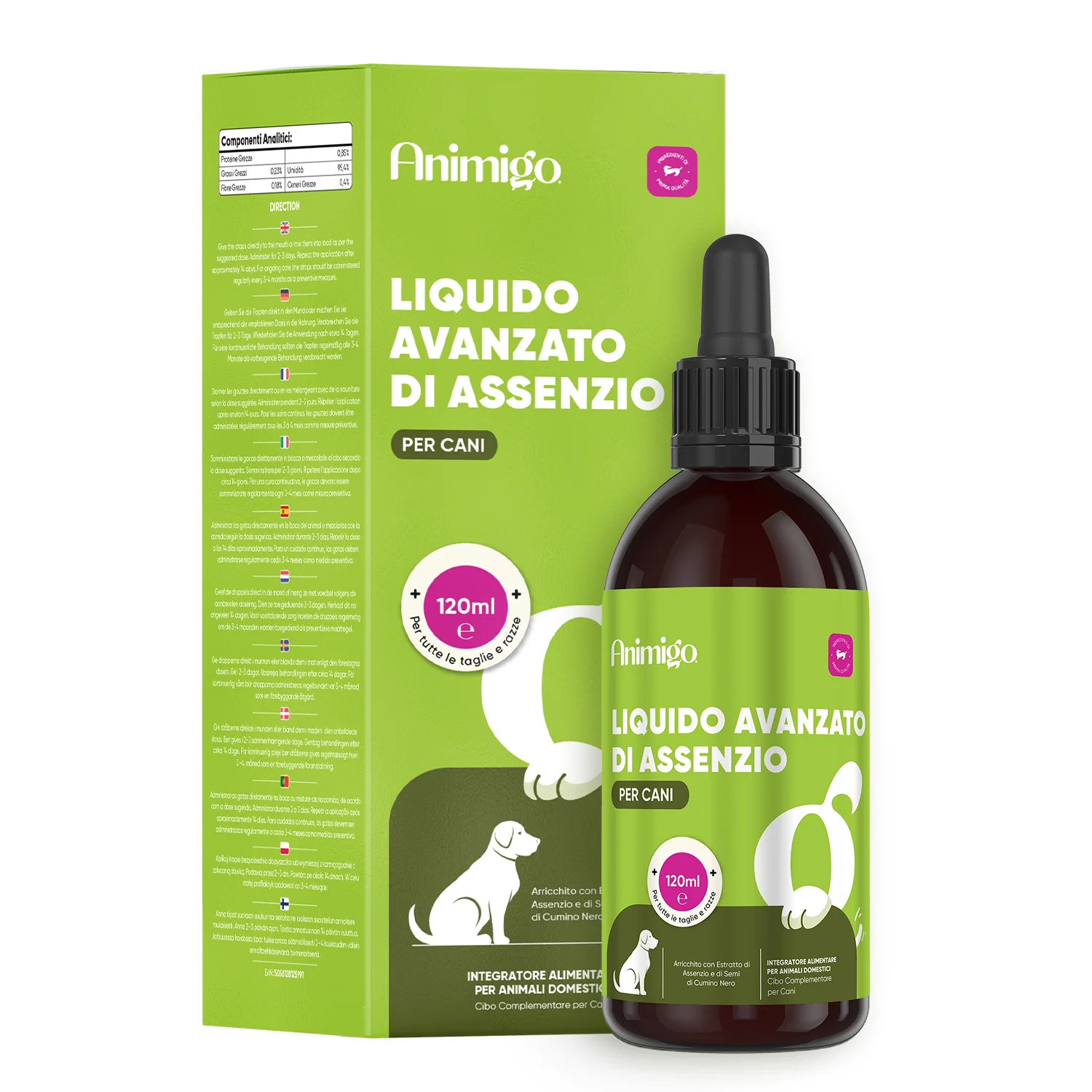 Image of Vermifugo liquido per cani 120ml