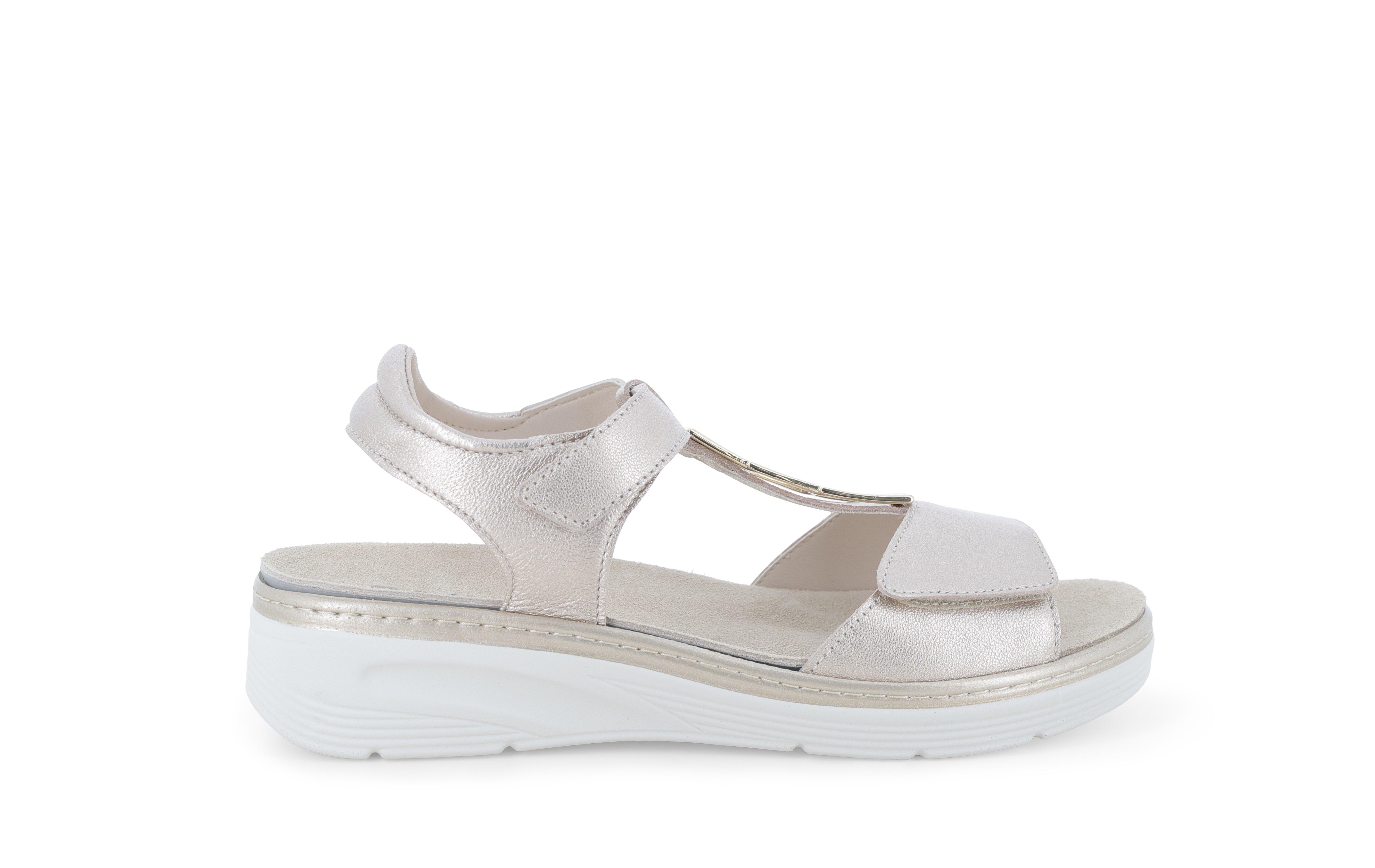 Sandalo donna comodo anatomico con strappo bianco 019285