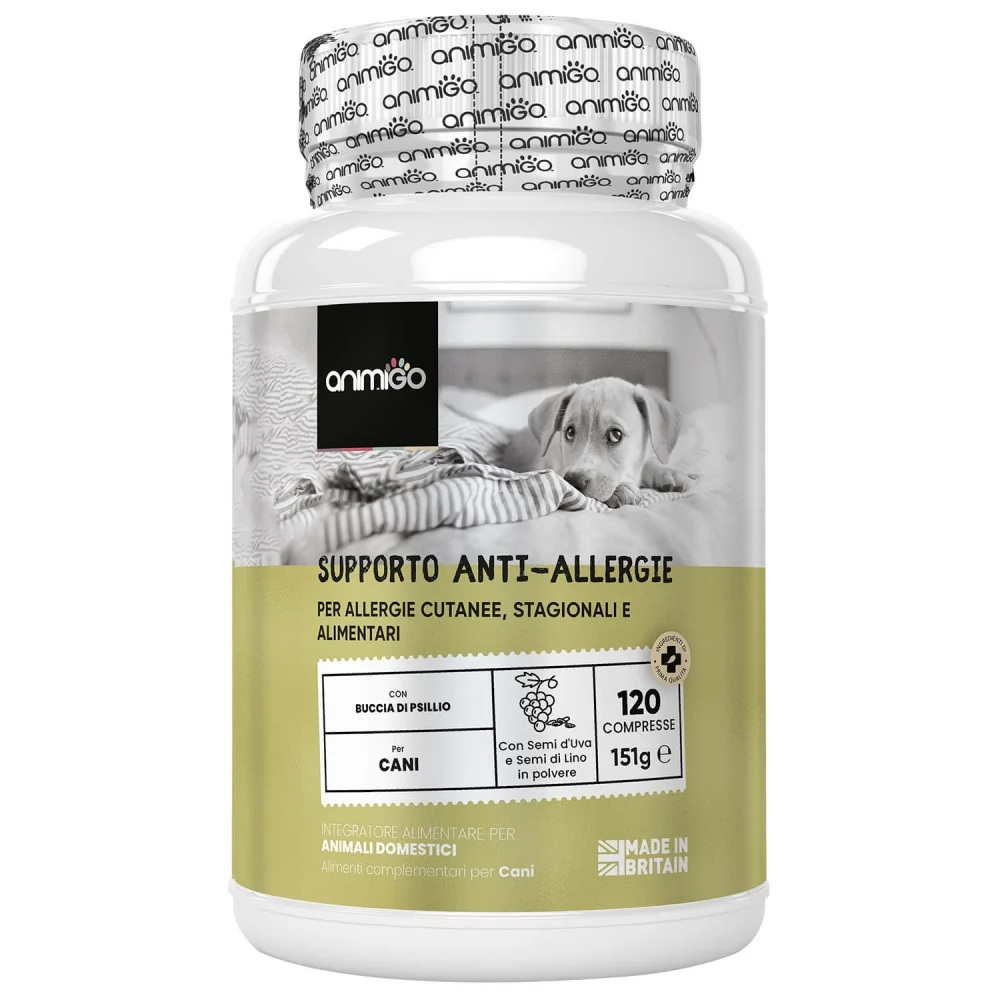 Image of Aiuto anti-allergia per cani 120 compresse