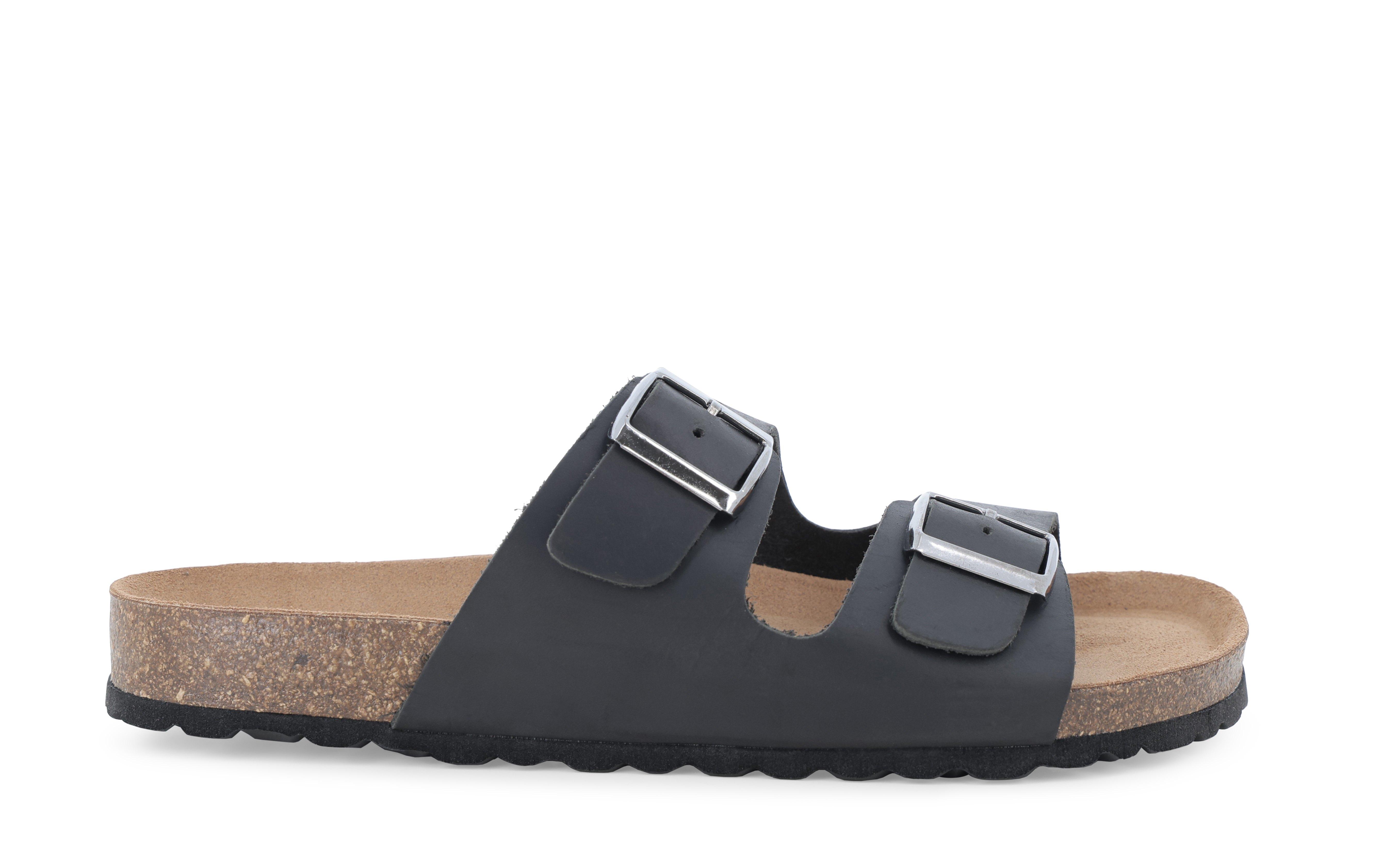 Ciabatta uomo in nabuck nero u18041