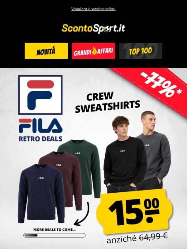 I FILA Retro Deals iniziano con felpe a 15 €! 😎