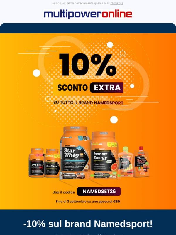 ✨-10% extra su tutto il brand Namedsport 😎