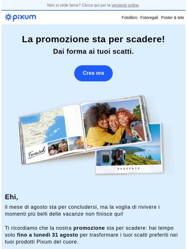 ⏰ Ultimi 3 giorni! Metti in salvo i ricordi dell'estate 🌊