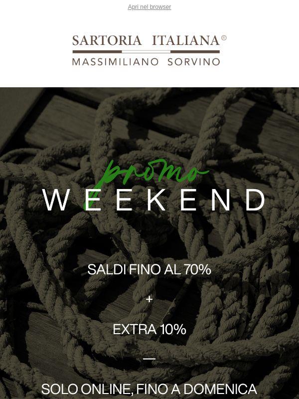 Il tuo primo acquisto? Questo weekend hai un EXTRA 10%