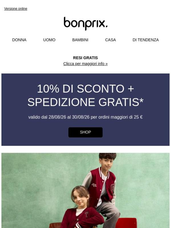 Back to school: 10% di sconto + spedizione GRATIS
