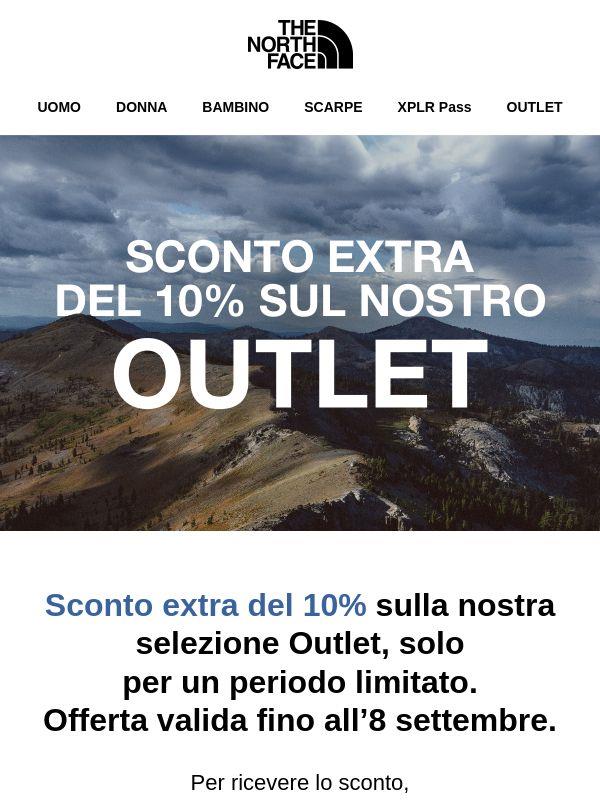 10% di sconto extra sul nostro Outlet