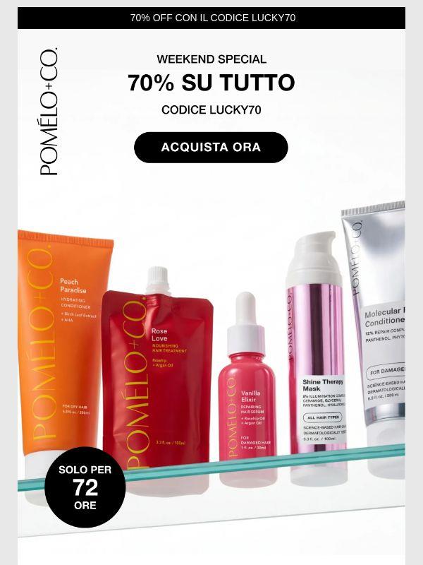 70% su TUTTO? Sì. Davvero tutto. 😍