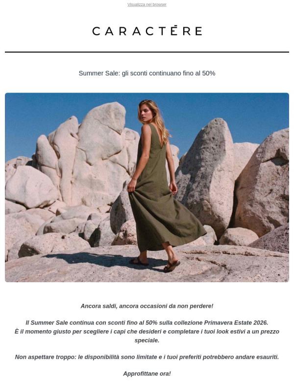 Summer Sale: gli sconti continuano fino al 50% ✨