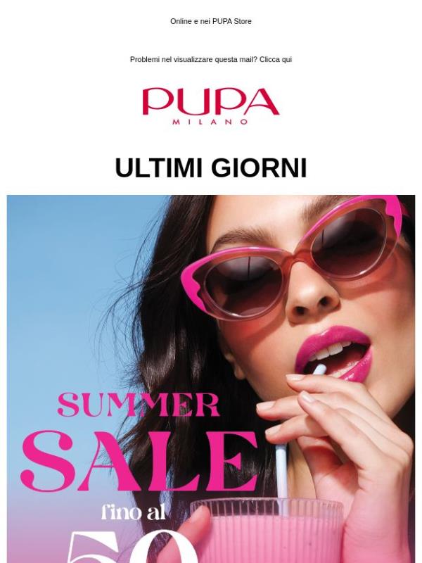 I saldi estivi stanno per terminare: Fino al -50% su selezionati!
