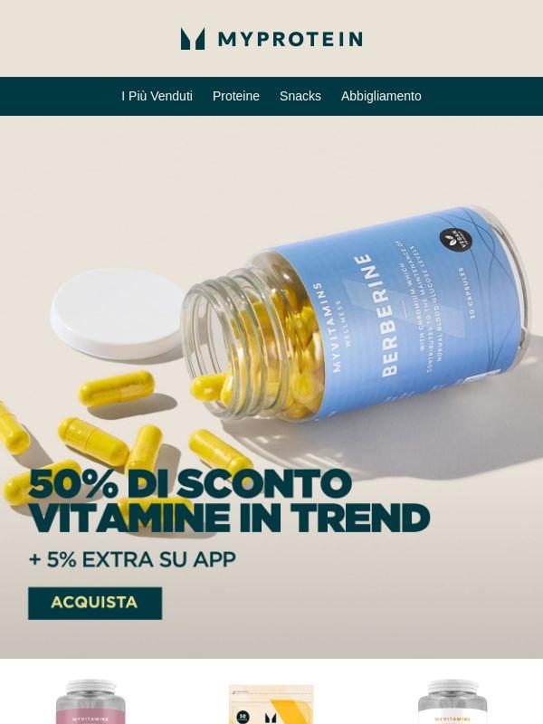 -50% sulle Vitamine in Trend 💊