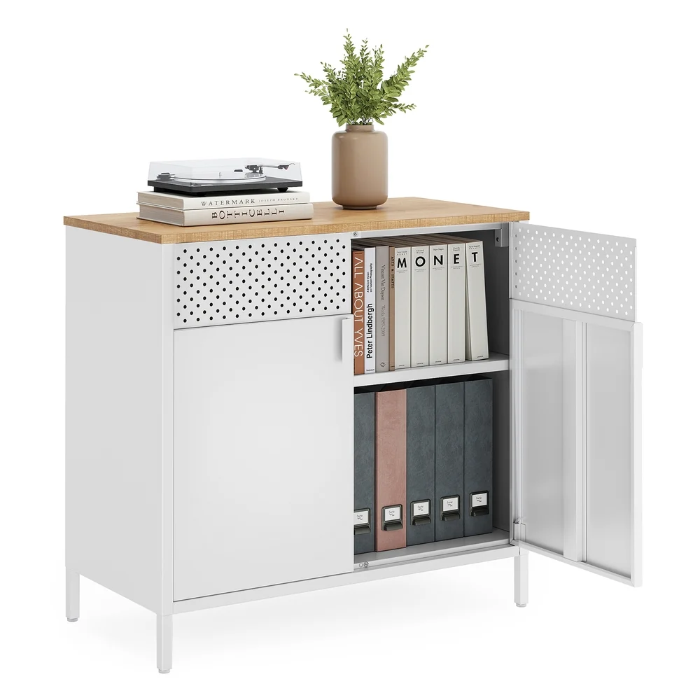 Image of Credenza in Metallo con Ripiano Regolabile