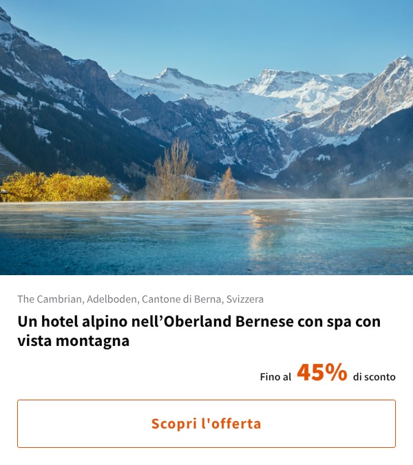 Un hotel alpino nell%27Oberland Bernese con spa con vista montagna
