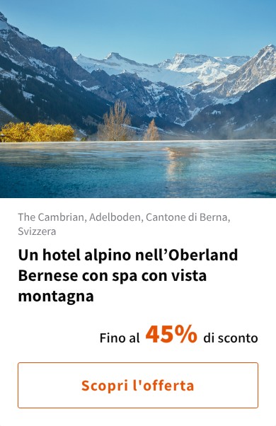 Un hotel alpino nell%27Oberland Bernese con spa con vista montagna