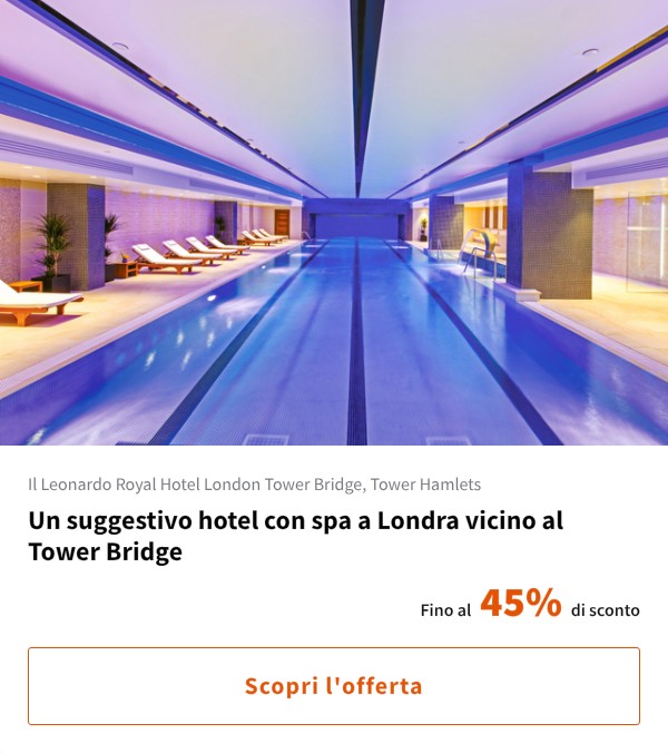 Un suggestivo hotel con spa a Londra vicino al Tower Bridge