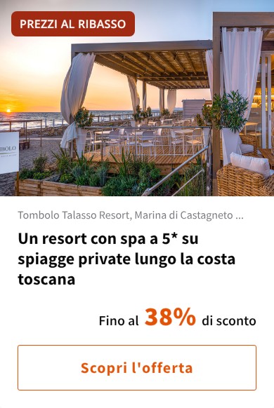 Un resort con spa a 5* su spiagge private lungo la costa toscana