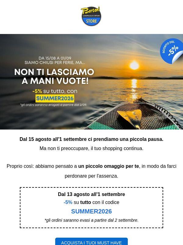 Usa il tuo sconto: acquista ora!