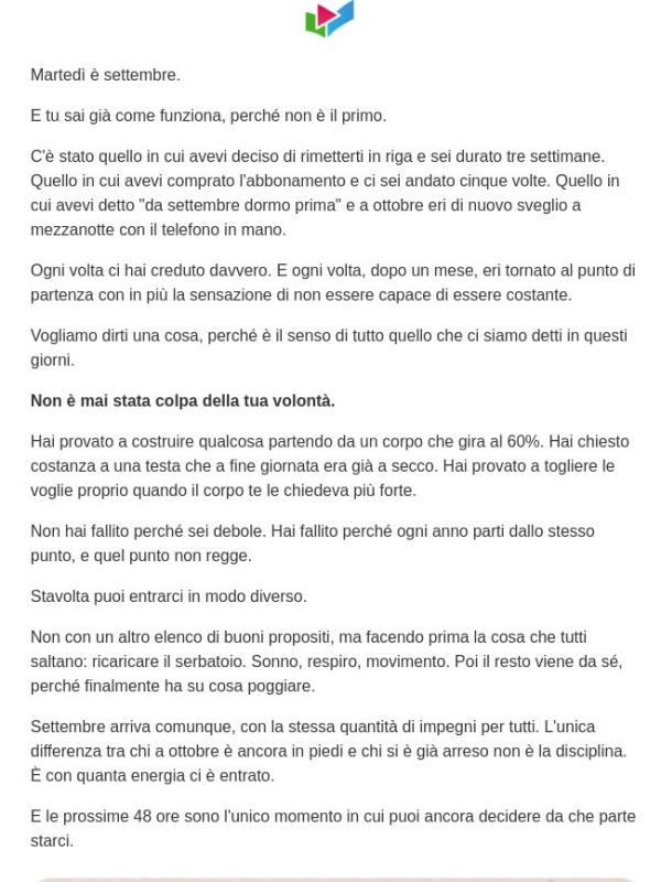 Martedì è settembre