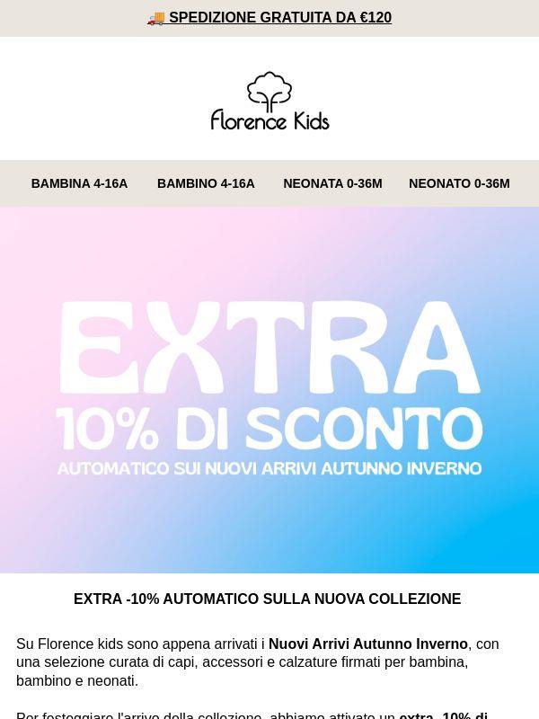 🍂 NUOVI ARRIVI AUTUNNO/INVERNO: EXTRA -10% AUTOMATICO