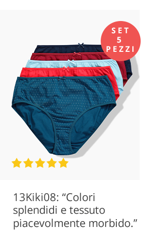 Slip midi in confezione da cinque