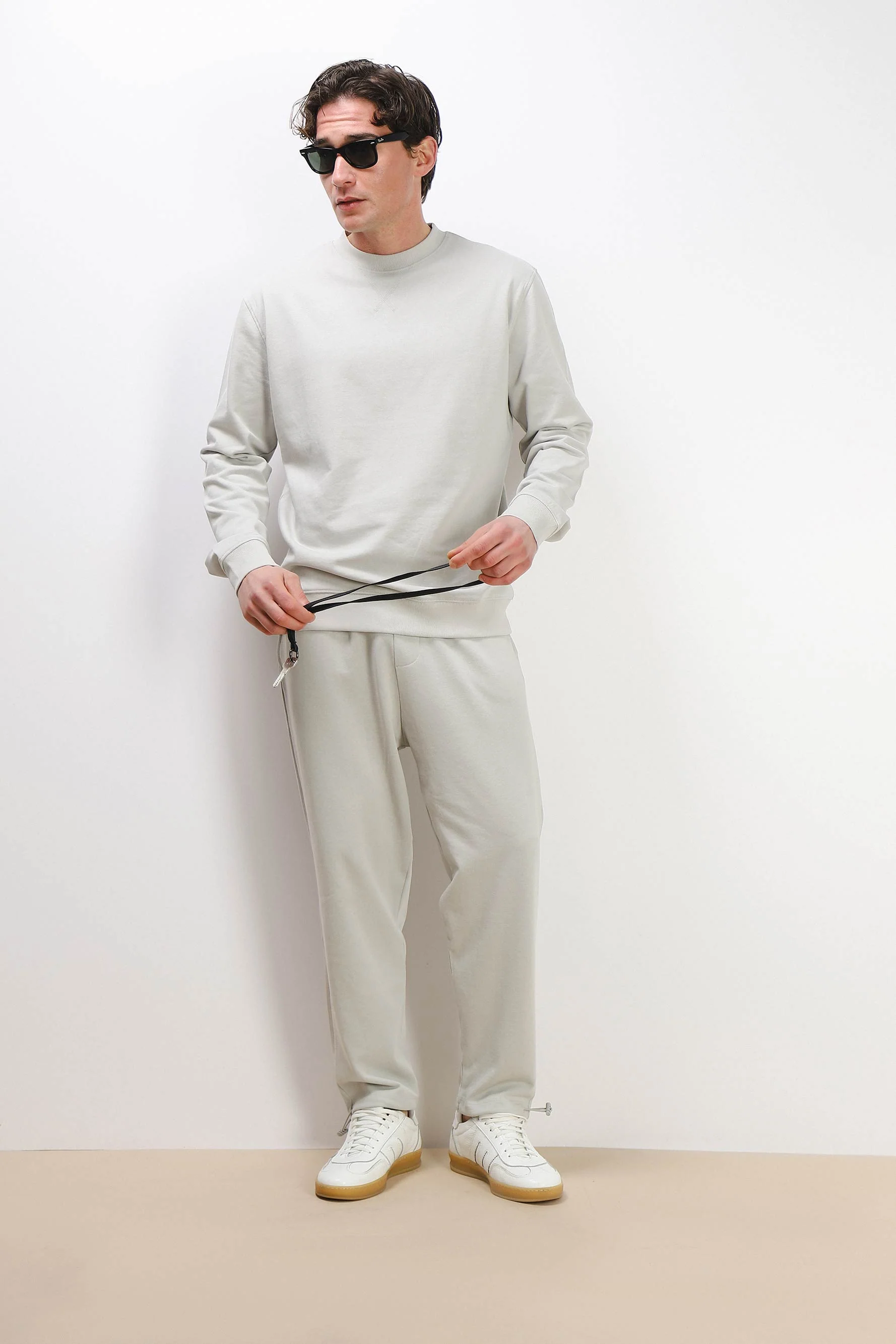 Image of PANTALONE FELPA CON COULISSE AL FONDO GRIGIO