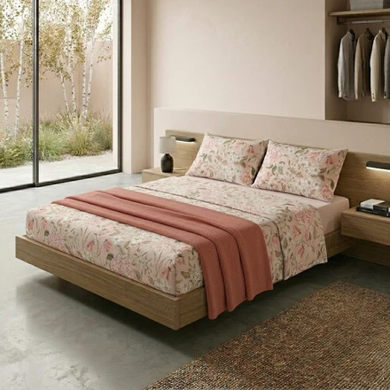 Completo Letto Matrimoniale con Stampa Atelier - Fantasia Blair Cream