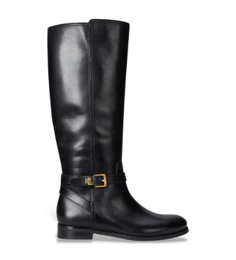 Stivali Brooke II in pelle brunita nera