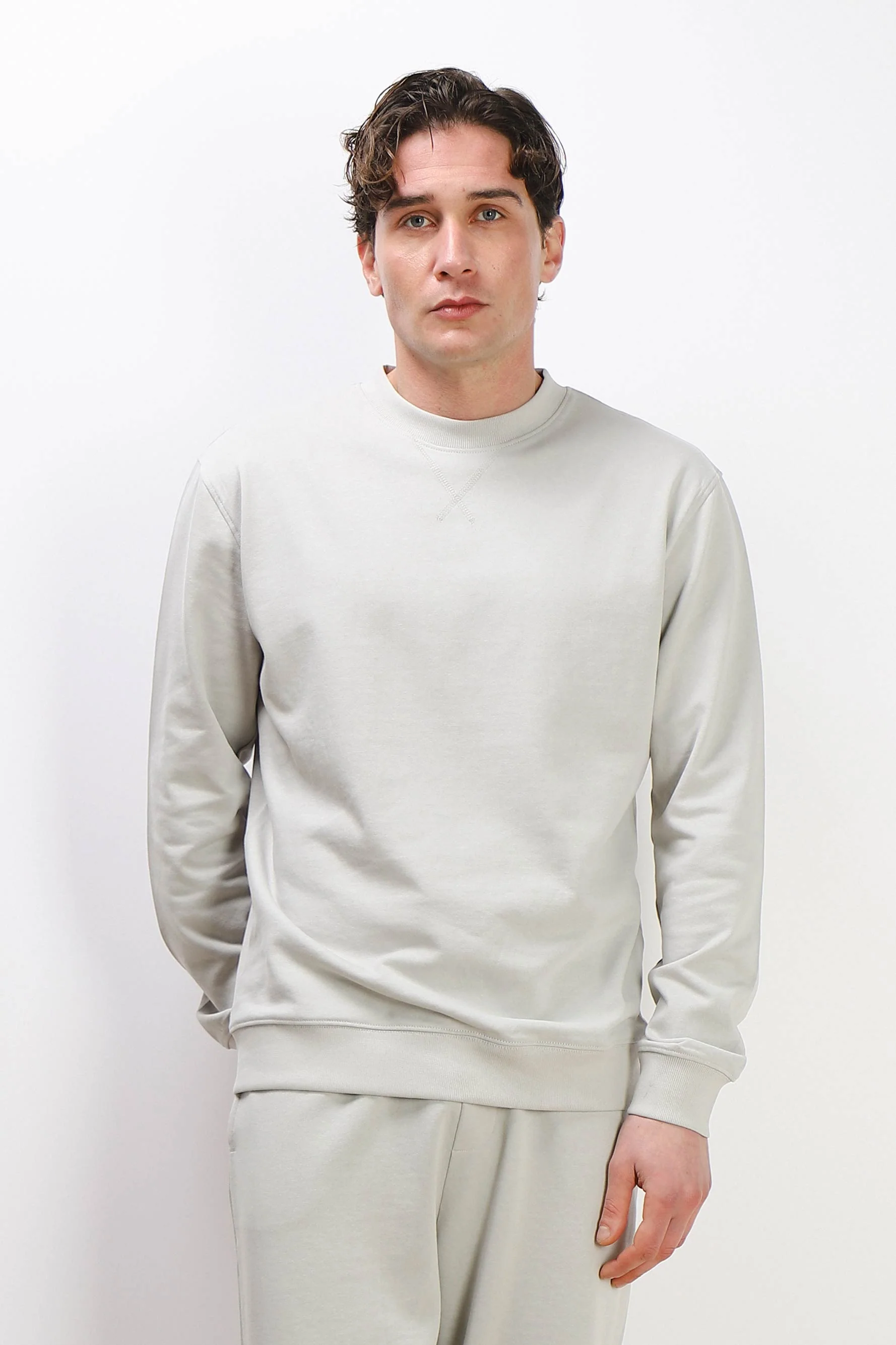 Image of FELPA GIROCOLLO BASIC GRIGIO GHIACCIO