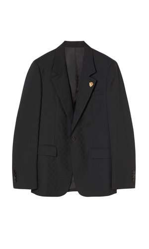 GG wool single-breasted jacket