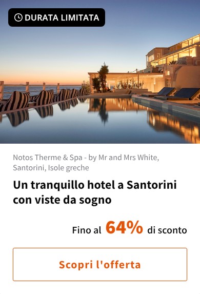 Un tranquillo hotel a Santorini con viste da sogno