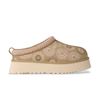 Zoccoli in pelle marrone chiaro Tazz Sun Stitch