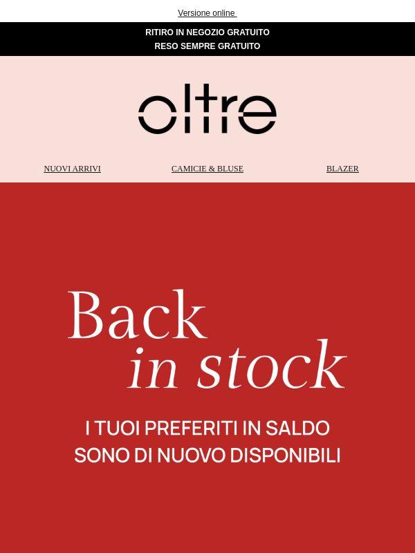 BACK IN STOCK | Cosa aspetti? ⌛