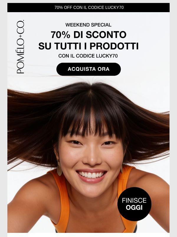 Ultima occasione per il 70% – il tuo rituale capelli ti aspetta 💫
