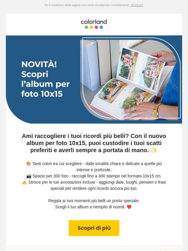 NOVITÀ! Scopri l’album per foto 10x15 📸