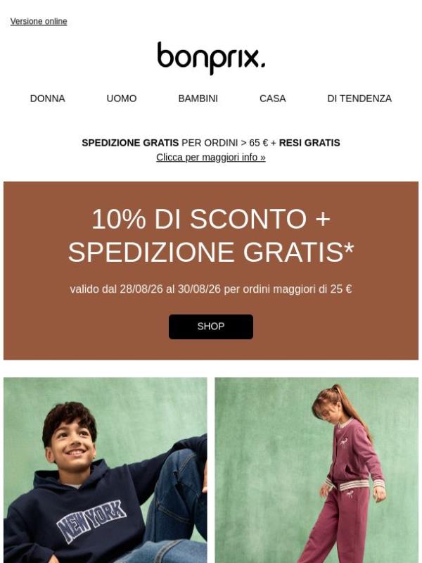 Una bella offerta per l'inizio della scuola: -10% & spedizione GRATIS