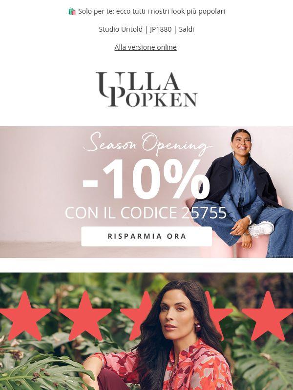 Sconto speciale: -10% Season Opening Deal 💥