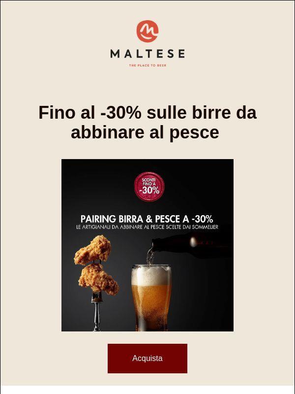 ABBINAMENTO BIRRA E PESCE LE SCELTE DEI NOSTRI BEER SOMMELIER IN SCONTO FINO AL 30%