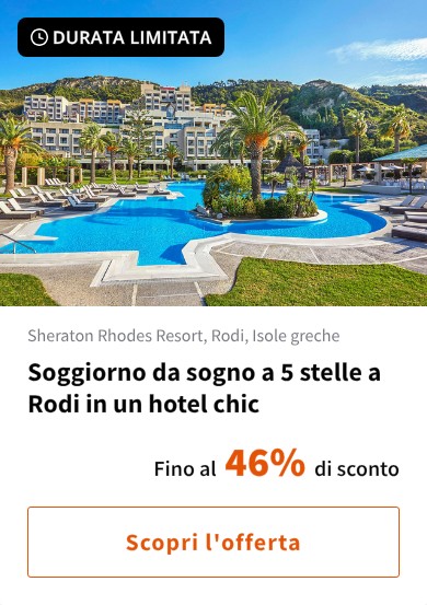 Soggiorno da sogno a 5 stelle a Rodi in un hotel chic
