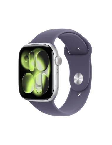 Apple Watch Series 11gps46mmsilv Er Alum. Case W/purple Fog Sb M/l