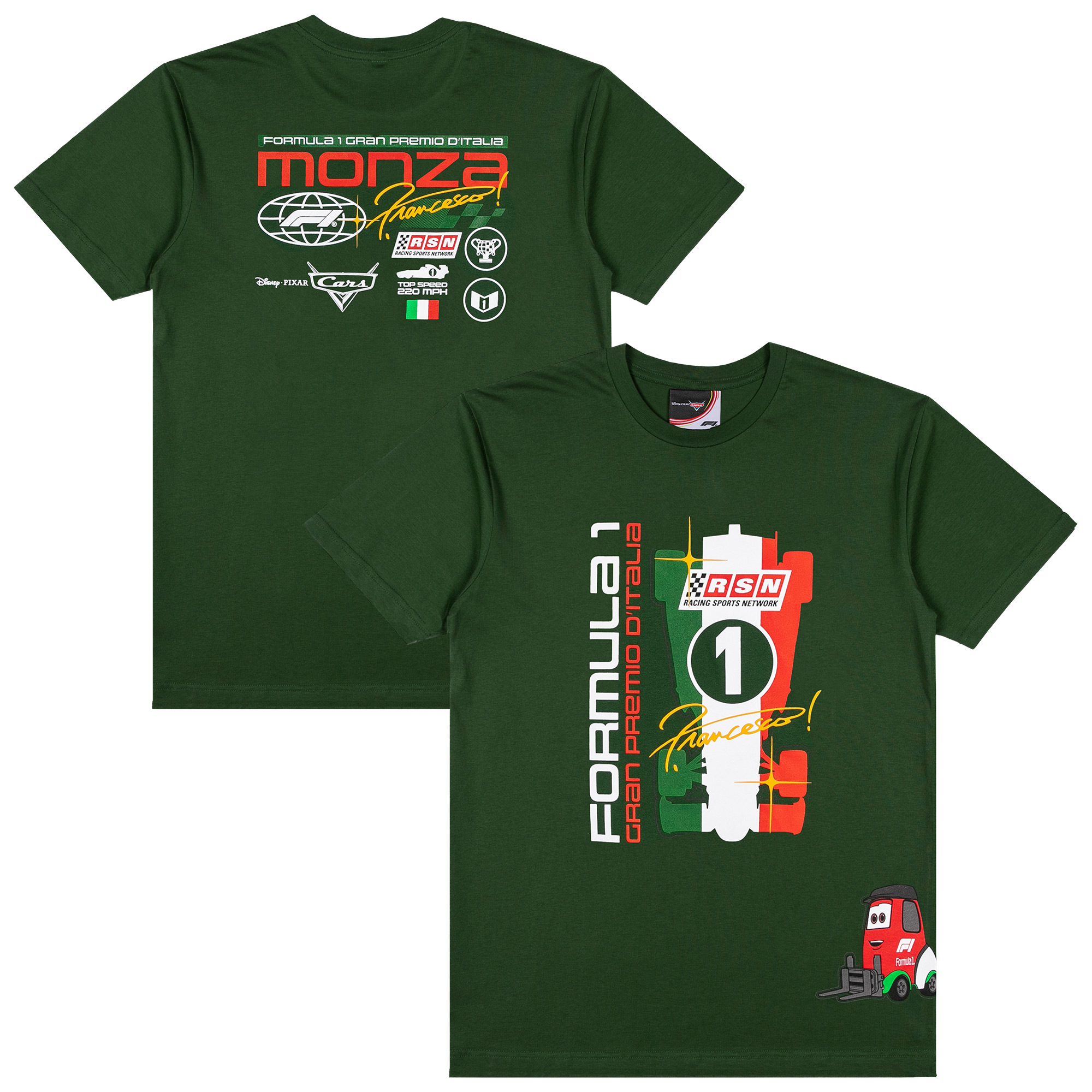 Maglietta Formula 1 X Disney Monza 2026 Cars Pitty - Verde Racing - Unisex
