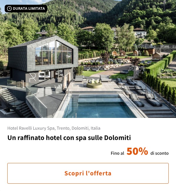 Un raffinato hotel con spa sulle Dolomiti