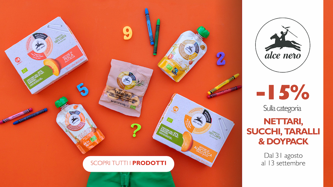 -15% su nettari, succhi, taralli e doypack