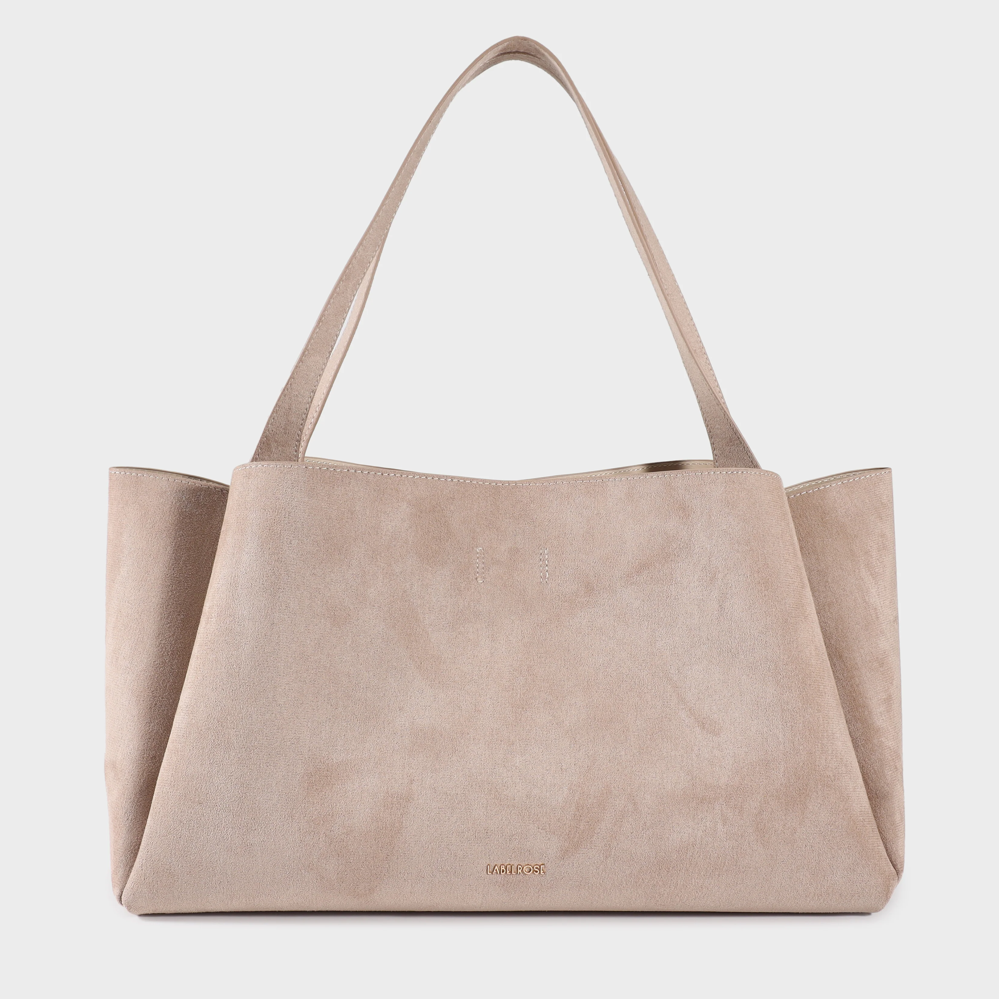 Image of Borsa a spalla IVORY SUEDE - CAMEL