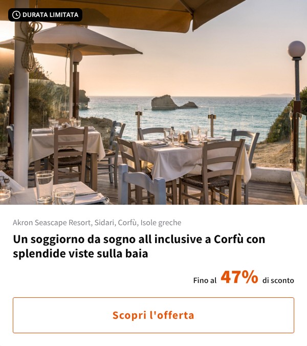 Un soggiorno da sogno all inclusive a Corfù con splendide viste sulla baia