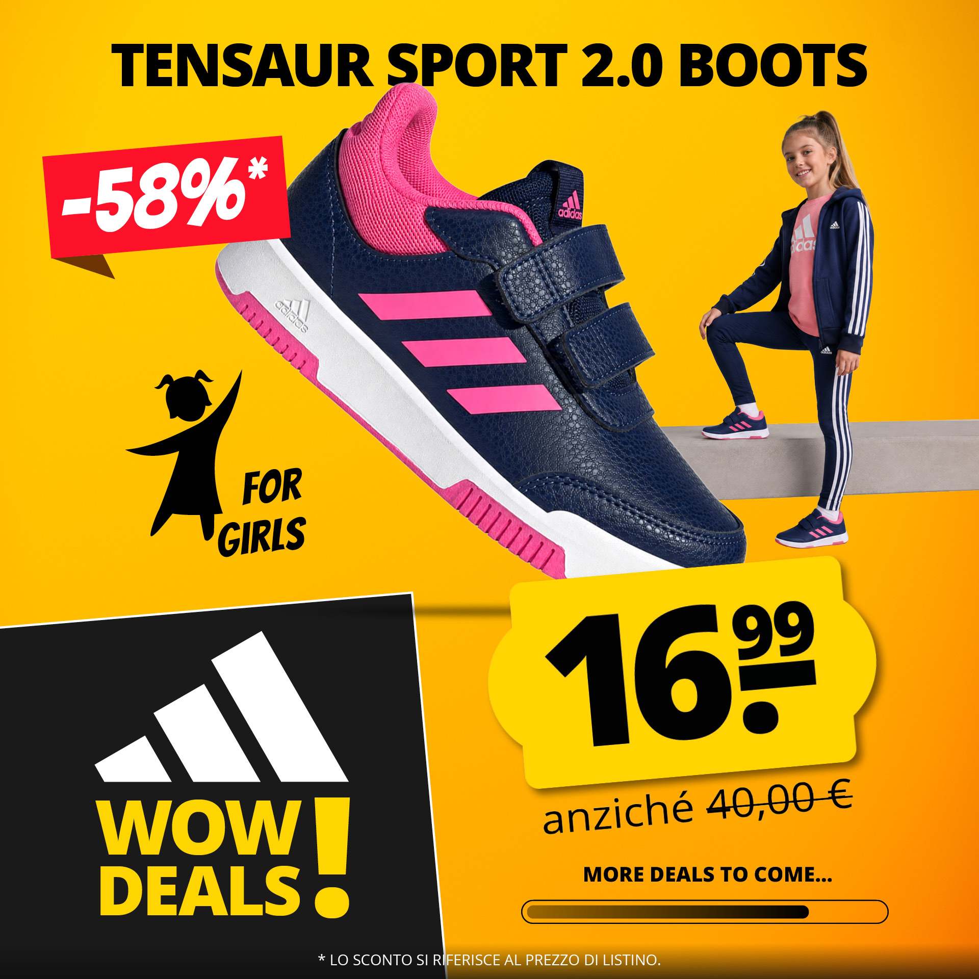 adidas tensaur sport 2.0 cf bambini scarpe